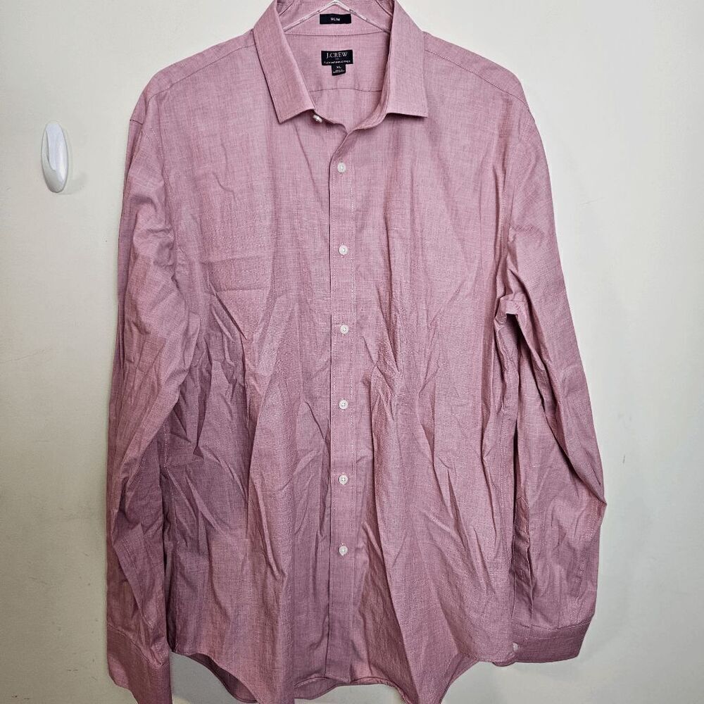 J. Crew Flex Thompson Flex Wrinkle Free Slim Button Down Long Sleeve Shirt Men's